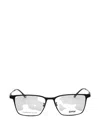 Bmw Rectangle-frame Titanium Glasses In Black