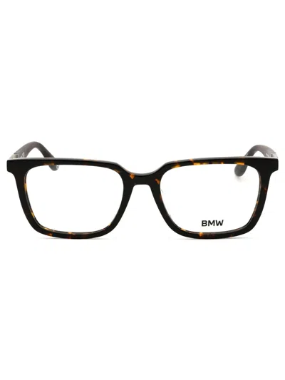 Bmw Rectangular Acetate Men's Eyeglasses In Brown