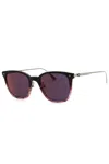 Bmw Rectangular Acetate Sunglasses For Men In Purple