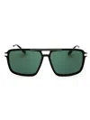 Bmw Rectangular Acetate Sunglasses For Men In Green