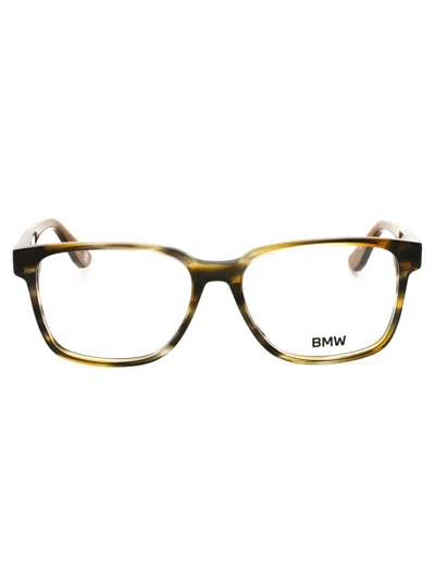 Bmw Rectangular Men's Eyeglasses - Bw5080-h Style In Brown
