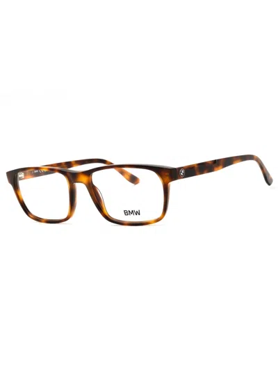 Bmw Rectangular Men's Eyeglasses With Clear Demo Lens In Burgundy