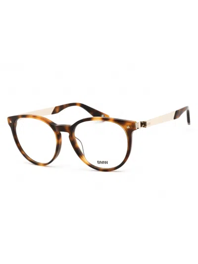 Bmw Sleek Men's Round Eyeglasses 54mm - Modern Italian Design In Brown