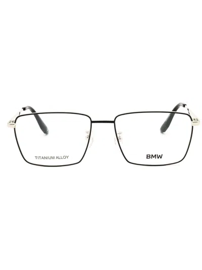 Bmw Titanium Rectangular Men's Eyeglasses In Black
