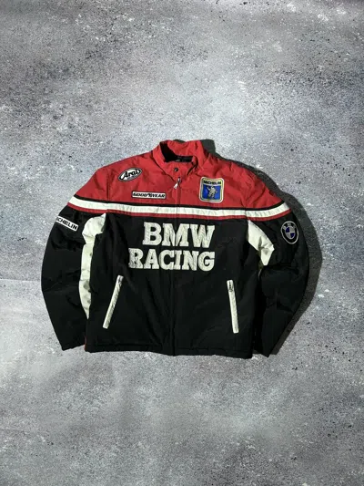 Pre-owned Bmw X Racing Vintage Bmw Racing Jacket Michelin Good Year Embroideredlogo In Black