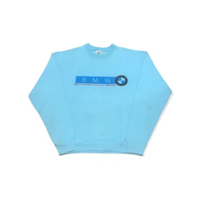 Pre-owned Bmw X Racing Vintage Bmw Sweatshirt Made In Usa By Fruit Of The Loom In Light Blue