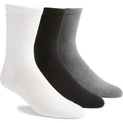 Bn3th <br />3-pack Classic Crew Socks<br /> In Black/ Grey/ White 3 Pack