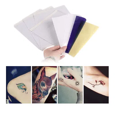 Bnxns Tattoo Transfer Paper Stencil Carbon Thermal Tracing Hectograph Supplies Sheets -50 Pack