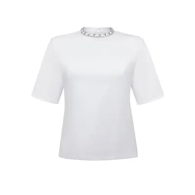 Bo&po Women's Alura Tshirt White Silver
