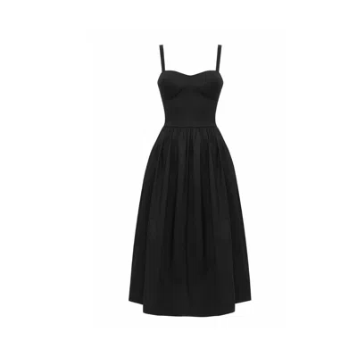 Bo&po Women's Black Iris Midi Dress
