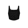 Bo&po Women's Black Love Denim Top In Black