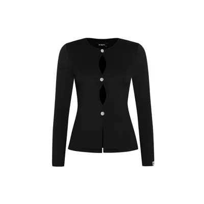 Bo&po Women's Black / Silver Sola Top Silver In Black/silver