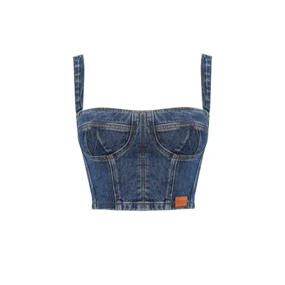 Bo&po Women's Blue Jana Denim Top