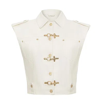 Bo&po Women's Gold Gaia Vest Cream