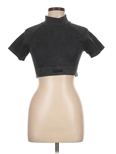 Pre-owned Bo+tee Short Sleeve Turtleneck In Black