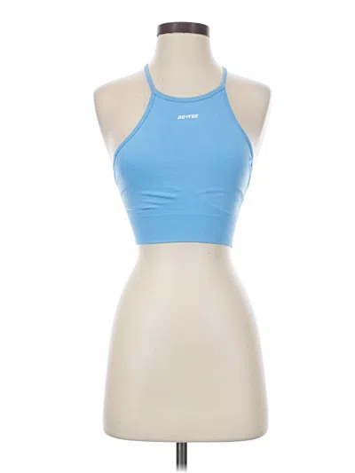 Pre-owned Bo+tee Tank Top Blue Halter Neckline Tops