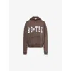Bo+tee Womens Brown Brand-appliqué Oversized Cotton-jersey Hoody In Brown