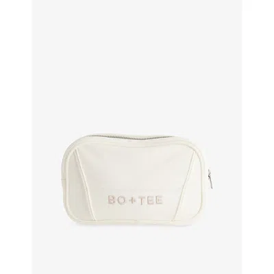 Bo+tee Womens Ice Brand-embroidery Stretch-woven Bum Bag In White