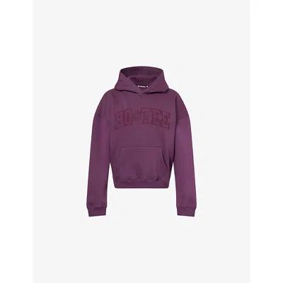 Bo+tee Womens Purple Cotton-blend Hoodie