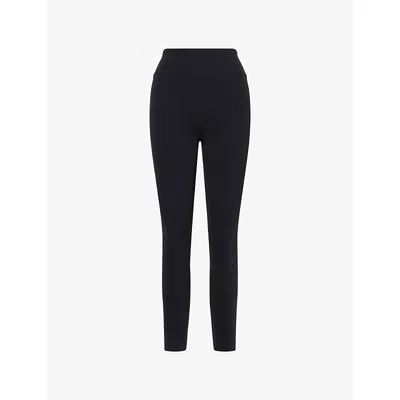 Bo+tee Womens Black Thermal Base-layer Stretch-rib Legging Xs
