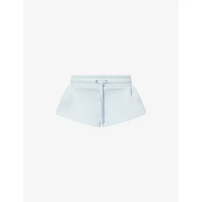 Bo+tee Womens  Logo-embroidery Cotton-jersey Sweat Shorts In Blue