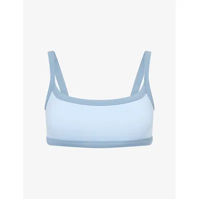 Bo+tee Womens Sky Blue Soft Active Sports Bra Xs