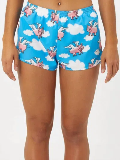 Boa 1" Elite Printed Split Short In Flying Pigs In Multi
