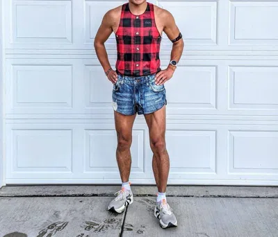 Boa 1" Elite Split Short In Jorts In Multi