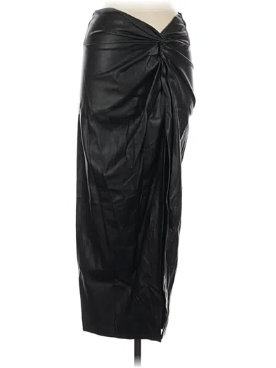 Pre-owned Boa Faux Leather Skirt In Black