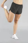 Boa Stretch 1" Elite Split Short In Black In Black