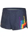 Boa Women's 1" Elite Printed Split Short In Pride In Multi