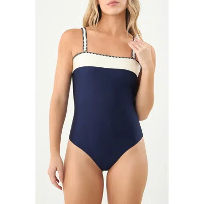 Boamar Abigal One-piece Swimsuit With Removable Straps In Blue