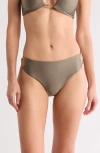 Shop Boamar Antik High Cut Bikini Bottoms In Garden Green