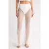 Boamar Atalaya Mesh Wide Leg Cover-up Pants In Vanilla