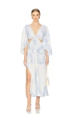 Boamar Avalon Cutout Cover-up Maxi Dress In 梅红