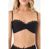 Boamar Bondy Lace Trim Swim Top In Black