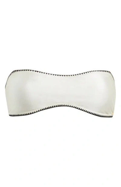 Boamar Daphne Strapless Bikini Top In Shimmer Ivory