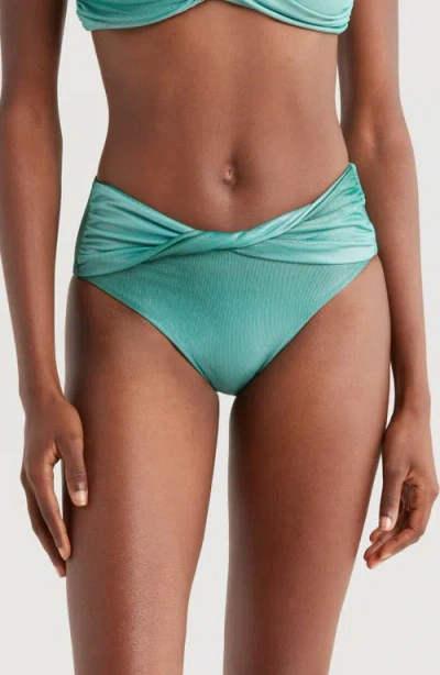 Boamar Dina Twist Front Bikini Bottoms In Green