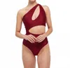 Boamar Etro Cut Out One Piece Swimsuit In Vino In Red