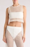 Boamar Filua Mesh Crop Top In Vanilla