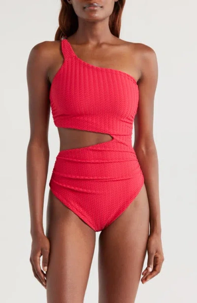 Boamar Kira Cutout One-piece Swimsuit In Red Cherry