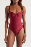 Boamar Lady One-piece Swimsuit In Wine