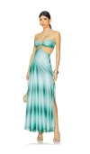 Boamar Lazuli Long Dress In Green