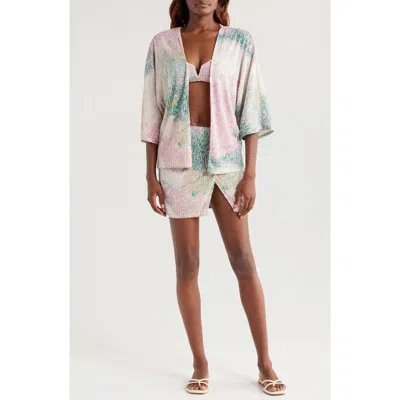 Boamar Lena Sequin Cover-up In Open White