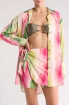 Boamar Marcia Button-up Cover-up In Fuzzy