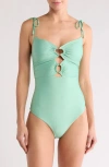 Boamar Nobu One-piece Swimsuit In Pesto