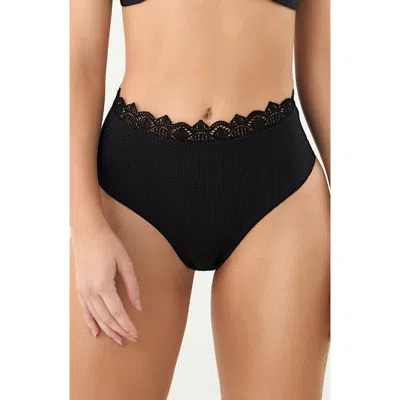 Boamar Patma Lace High Waist Swim Bottoms In Black