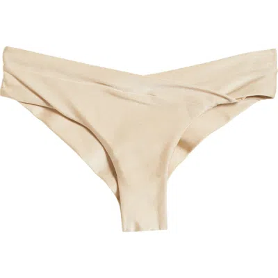 Boamar Potter Metallic Bikini Bottoms In Champagne
