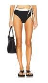 Boamar Sophie Tie Waist Bikini Bottoms In Black & White