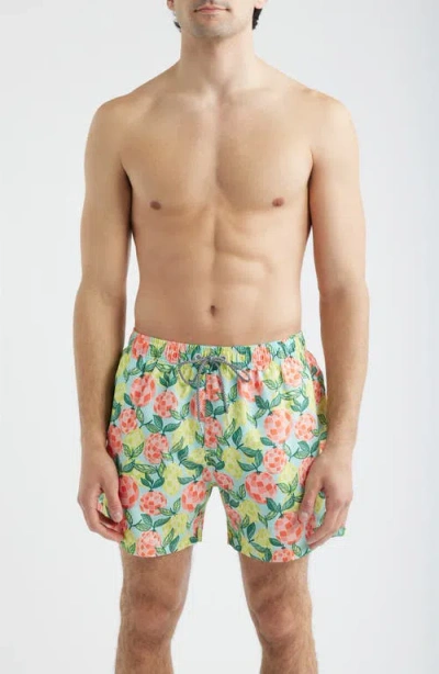 Boardies Citrus Disco Print Swim Trunks In Multi